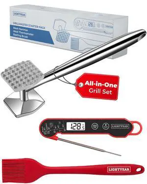 Grillmaster Starter Kit 3-Piece Stainless BBQ Set Grillmaster Starter Kit 3-Piece Stainless BBQ Set