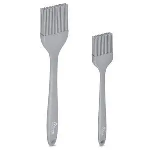 Basting Brushes Silicone Heat Resistant Pastry Brushes Spread Oil Butter Sauce Marinades for BBQ Grill Barbecue Baking Kitchen Cooking BPA Free Dishwasher Safe (Grey 2) Basting Brushes Silicone Heat Resistant Pastry Brushes Spread Oil Butter Sauce Marinades for BBQ Grill Barbecue Baking Kitchen Cooking BPA Free Dishwasher Safe (Grey 2)