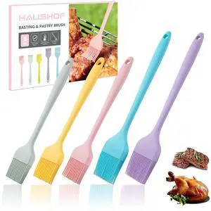 Silicone Basting Pastry Brush, Heat Resistant Pastry Brush Set, One-Piece Design, Perfect for Baking, Grilling, Spreading Oil, Butter, BBQ Sauce, or Marinade, Dishwasher Safe Silicone Basting Pastry Brush, Heat Resistant Pastry Brush Set, One-Piece Design, Perfect for Baking, Grilling, Spreading Oil, Butter, BBQ Sauce, or Marinade, Dishwasher Safe
