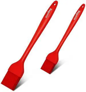 Silicone Basting Pastry Brush-2pcs Heat Resistant Cooking Brush for Oil, Sauce, Butter, BBQ, Grill and Marinade, BPA Free, Dishwasher Safe Red Silicone Basting Pastry Brush-2pcs Heat Resistant Cooking Brush for Oil, Sauce, Butter, BBQ, Grill and Marinade, BPA Free, Dishwasher Safe Red