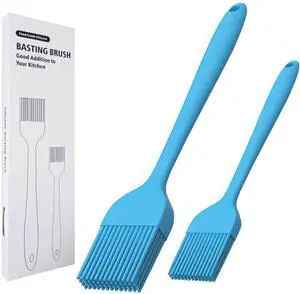 Silicone Basting Brush 2 Pcs Pastry Brush for Oil, BBQ, Grill, Sauce Baking Cooking, Dishwasher Safe (Blue) Silicone Basting Brush 2 Pcs Pastry Brush for Oil, BBQ, Grill, Sauce Baking Cooking, Dishwasher Safe (Blue)