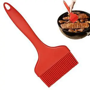 Silicone Basting Brush, Large BBQ Pastry Brush for Cooking, Extra Wide Basting Brush for Grilling Cooking Baking, Kitchen Brush Heat Resistant BBQ Food Brush for Sauce Butter Oil Marinades(Red) Silicone Basting Brush, Large BBQ Pastry Brush for Cooking, Extra Wide Basting Brush for Grilling Cooking Baking, Kitchen Brush Heat Resistant BBQ Food Brush for Sauce Butter Oil Marinades(Red)