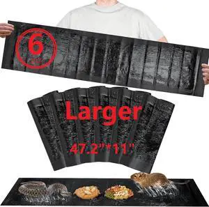 6 Pcs Super Large 47.2 * 11' Glue Traps for Mice Rats Traps Indoor for Home 6 Pcs Super Large 47.2 * 11' Glue Traps for Mice Rats Traps Indoor for Home
