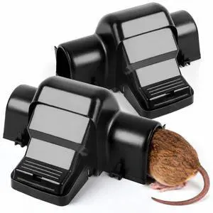 Rat and Chipmunk Traps. Prevents Accidental Triggering with Dual Tunneled Design. Covered Snap Traps for Humane Kill, Reusable, Pest Control for Rats,Outdoor & Indoor Use 2 Pack Rat and Chipmunk Traps. Prevents Accidental Triggering with Dual Tunneled Design. Covered Snap Traps for Humane Kill, Reusable, Pest Control for Rats,Outdoor & Indoor Use 2 Pack