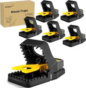 Reusable Mouse Traps for Indoor Use Plastic Mice Traps with Sensitive Trigger, Easy to Set Rodent Control for Home, Kitchen, Garage Reusable Mouse Traps for Indoor Use Plastic Mice Traps with Sensitive Trigger, Easy to Set Rodent Control for Home, Kitchen, Garage