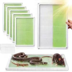 Inches Jumbo Snake Glue Traps with Fluorescent Agent - Extra Large Plastic Rat Snake Sticky Traps Indoor Outdoor Pest Control for Snakes Rats Mice Garage Yard Basement Inches Jumbo Snake Glue Traps with Fluorescent Agent - Extra Large Plastic Rat Snake Sticky Traps Indoor Outdoor Pest Control for Snakes Rats Mice Garage Yard Basement