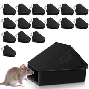 8 Pack Mouse Stations with 8 Keys,Reusable Box Station for Small Mice Rat for Indoor Outdoor,Tamper-Resistant Entry for Kitchen Garage Basement Patio (Empty Container,Black) 8 Pack Mouse Stations with 8 Keys,Reusable Box Station for Small Mice Rat for Indoor Outdoor,Tamper-Resistant Entry for Kitchen Garage Basement Patio (Empty Container,Black)