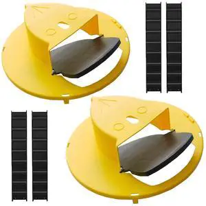Pack 2 Bucket Lid Mouse Rat Trap, Mouse Catching Tool, Trap Door Style, Multi Catch, Auto Reset, Indoor Outdoor, 5 Gallon Bucket Compatible Pack 2 Bucket Lid Mouse Rat Trap, Mouse Catching Tool, Trap Door Style, Multi Catch, Auto Reset, Indoor Outdoor, 5 Gallon Bucket Compatible