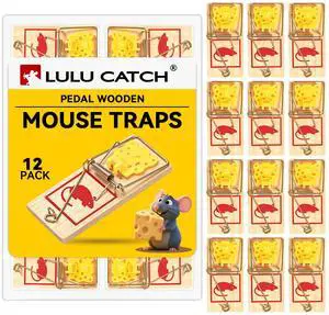 Mouse Traps,12 Pack Classic Plastic Pedal Snap Traps for Indoor Outdoor Use, Fast & Effective High Catch Rate Wooden Mouse Traps, Reusable Mice Rodent Traps for Home, Garage & Kitchen Mouse Traps,12 Pack Classic Plastic Pedal Snap Traps for Indoor Outdoor Use, Fast & Effective High Catch Rate Wooden Mouse Traps, Reusable Mice Rodent Traps for Home, Garage & Kitchen