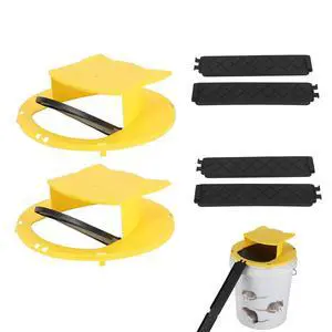 Mouse Bucket Trap for 5 Gallon Bucket, Auto Reset Bucket Lid Mouse Trap, Reusable Rodent Catching Solution for Garage Basement Warehouse Indoor Outdoor(2PACK) Mouse Bucket Trap for 5 Gallon Bucket, Auto Reset Bucket Lid Mouse Trap, Reusable Rodent Catching Solution for Garage Basement Warehouse Indoor Outdoor(2PACK)