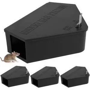 Rat Station Box with Keys, Rodent Station Keeps Rats Away, Keeps Children and Pets Safe, Key Unlocking, Reusable & Long-Lasting, Indoor & Outdoor Rat Station Box with Keys, Rodent Station Keeps Rats Away, Keeps Children and Pets Safe, Key Unlocking, Reusable & Long-Lasting, Indoor & Outdoor