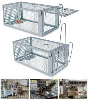 2 Packs Humane Rat Mouse Trap Outdoor Live Animal Cage Indoor & Outdoor 2 Packs Humane Rat Mouse Trap Outdoor Live Animal Cage Indoor & Outdoor