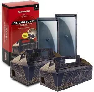 Catch & Toss: No-Touch, No-See Disposable Mouse Glue Traps Indoor, No Bait Needed (2 Pack), Catches up to 10 Mice Pesticide-Free, 6 Months of Child & Pet Protection Sticky Mouse Traps Catch & Toss: No-Touch, No-See Disposable Mouse Glue Traps Indoor, No Bait Needed (2 Pack), Catches up to 10 Mice Pesticide-Free, 6 Months of Child & Pet Protection Sticky Mouse Traps