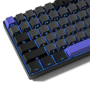 Shine Through Double Shot PBT Keycaps Cherry Retro Black Purple Shine Through Double Shot PBT Keycaps Cherry Retro Black Purple