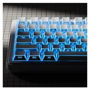 White Shine Through Keycaps, PBT Keyboard Keycaps Cherry Profile, Custom Side Printed Keycap Sets Suitable for 60% 65% 75% 80% 100% Mechanical Keyboard White Shine Through Keycaps, PBT Keyboard Keycaps Cherry Profile, Custom Side Printed Keycap Sets Suitable for 60% 65% 75% 80% 100% Mechanical Keyboard
