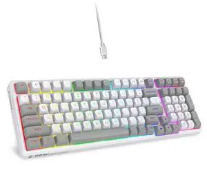 Wired Mechanical Keyboard, Creamy Sound, Hot Swappable Pre-lubed Linear Switches, Gasket Structure with Sound Dampening Foam, RGB Backlit, 99 Keys Custom Gaming Keyboard for PC/Mac,Gray Wired Mechanical Keyboard, Creamy Sound, Hot Swappable Pre-lubed Linear Switches, Gasket Structure with Sound Dampening Foam, RGB Backlit, 99 Keys Custom Gaming Keyboard for PC/Mac,Gray