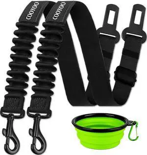 Dog Seat Belt,3 Piece Set Retractable Dog Car Harness Adjustable Dog Seat Belt for Vehicle Nylon Pet Safety Seat Belts Heavy Duty & Elastic Dog Seat Belt,3 Piece Set Retractable Dog Car Harness Adjustable Dog Seat Belt for Vehicle Nylon Pet Safety Seat Belts Heavy Duty & Elastic