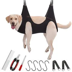 Pet Dog Grooming Hammock Harness for Cats & Dogs, Dog Sling for Grooming, Dog Hammock Restraint Bag with Nail Clippers/Trimmer, Nail File, Pet Comb,Ear/Eye Care Pet Dog Grooming Hammock Harness for Cats & Dogs, Dog Sling for Grooming, Dog Hammock Restraint Bag with Nail Clippers/Trimmer, Nail File, Pet Comb,Ear/Eye Care