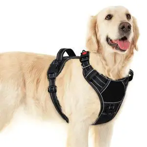 Dog Harness No Pull for Large Dogs, Easy On & Off with 3 Buckles Dog Harness No Pull for Large Dogs, Easy On & Off with 3 Buckles