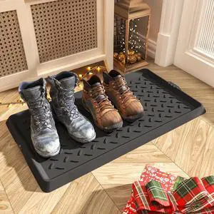 Boot-Tray Heavy Duty Rubber Mat with Lip Waterproof Shoe Mat Tray for Entryway Indoor Outdoor Multi Use Catch All Trays Entryway Shoe Storage 16x27.5 Inches Boot-Tray Heavy Duty Rubber Mat with Lip Waterproof Shoe Mat Tray for Entryway Indoor Outdoor Multi Use Catch All Trays Entryway Shoe Storage 16x27.5 Inches