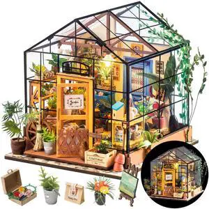 DIY Miniature Greenhouse Kits for Adults - Cathy's Flower House | Beginner-Friendly Diorama Kits Mayberry Street Tiny House For Adults, Birthday/Christmas Decor Crafts Gifts For Plant Lovers DIY Miniature Greenhouse Kits for Adults - Cathy's Flower House | Beginner-Friendly Diorama Kits Mayberry Street Tiny House For Adults, Birthday/Christmas Decor Crafts Gifts For Plant Lovers