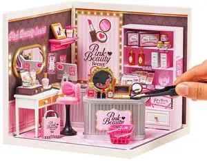 Super Creator Kits - DIY Plastic Miniature House for Adults, Micro Block Model Construction Set Ages 14+,Crafts/Hobbies/Brick Toys Teens & Up (Pink Beauty Secret) Super Creator Kits - DIY Plastic Miniature House for Adults, Micro Block Model Construction Set Ages 14+,Crafts/Hobbies/Brick Toys Teens & Up (Pink Beauty Secret)