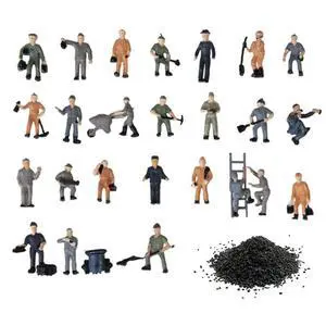 27 Pcs 1:87 Scale Worker Model Mini People Figures Set | Rock Basing Kit Miniature Rock Landscape for Miniature Scenes hobby Trains & Accessories 27 Pcs 1:87 Scale Worker Model Mini People Figures Set | Rock Basing Kit Miniature Rock Landscape for Miniature Scenes hobby Trains & Accessories