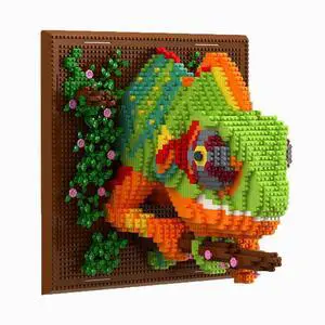 Wall Art Chameleon Building Blocks Set; A Wall Decor Set for Adults Who Love Creative Hobbies(2688 Pieces) Toys Gifts for Kid and Adult Wall Art Chameleon Building Blocks Set; A Wall Decor Set for Adults Who Love Creative Hobbies(2688 Pieces) Toys Gifts for Kid and Adult