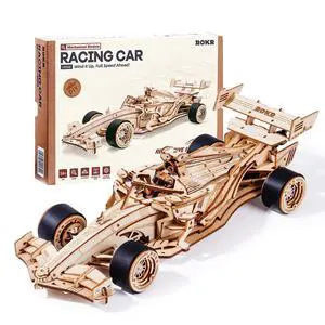 3D Wooden Puzzle 1:18 Scale Formula Racing Cars, Wind up Toys Model Car Kits for Adults to Build, Ideal Hobby Gift for Boys and Men Desk Decor Display 3D Wooden Puzzle 1:18 Scale Formula Racing Cars, Wind up Toys Model Car Kits for Adults to Build, Ideal Hobby Gift for Boys and Men Desk Decor Display