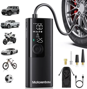 Tire Inflator Portable Air Compressor, 3X Faster Inflation | for Car Tires, Bikes, Motorcycles, Balls, Auto Shut-off, Cordless Air Pump with LED & Digital Pressure Gauge Tire Inflator Portable Air Compressor, 3X Faster Inflation | for Car Tires, Bikes, Motorcycles, Balls, Auto Shut-off, Cordless Air Pump with LED & Digital Pressure Gauge
