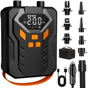 Electric Paddle Board Pump, Cordless SUP Air Pump with Battery | 20PSI Max, Portable, Rechargeable, Auto Shut-Off, Dual-Stage Inflation & Deflation, 7 Nozzles. For SUPs, Kayaks, Boats, Tents Electric Paddle Board Pump, Cordless SUP Air Pump with Battery | 20PSI Max, Portable, Rechargeable, Auto Shut-Off, Dual-Stage Inflation & Deflation, 7 Nozzles. For SUPs, Kayaks, Boats, Tents
