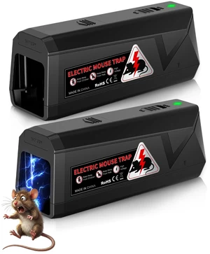 Electric Mouse Traps Indoor for Home, Reusable No-Touch Electronic Mouse Trap Zapper with Powerful Voltage Effectively Kills Mice in Living Rooms, Kitchens, Garages, and More Electric Mouse Traps Indoor for Home, Reusable No-Touch Electronic Mouse Trap Zapper with Powerful Voltage Effectively Kills Mice in Living Rooms, Kitchens, Garages, and More