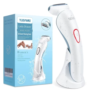 Beffkkip Women's Electric Razor for Legs with Charging Stand, Blue & White | 3-in-1 wet and dry shaver with floating foil, built-in light and USB charging for arms, underarms and outer bikini line Beffkkip Women's Electric Razor for Legs with Charging Stand, Blue & White | 3-in-1 wet and dry shaver with floating foil, built-in light and USB charging for arms, underarms and outer bikini line