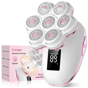 Electric Razors for Women Legs, 7D Floating Head Electric Shaver | IPX8 Waterproof Wet Dry Hair Remover, 120 Mins Runtime, LED Display & Travel Lock for Legs, Face, Arms, Bikini Area Electric Razors for Women Legs, 7D Floating Head Electric Shaver | IPX8 Waterproof Wet Dry Hair Remover, 120 Mins Runtime, LED Display & Travel Lock for Legs, Face, Arms, Bikini Area