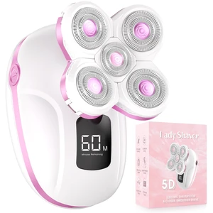 Electric Razors for Women Legs, Painless Lady Shaver for Sensitive Cherry | Rechargeable Rotary Shaver for Legs Bikini Hair Removal, Wet/Dry Body Razor, Cordless Womens Trimmer for Grooming Electric Razors for Women Legs, Painless Lady Shaver for Sensitive Cherry | Rechargeable Rotary Shaver for Legs Bikini Hair Removal, Wet/Dry Body Razor, Cordless Womens Trimmer for Grooming