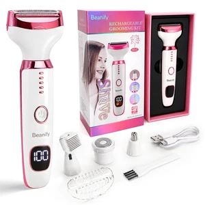 Electric Razors or Women Men, 2026 Wet/Dry Lady Electric Shaver,4 in 1 LED Display Hair Remover with IPX7 Waterproof,Smooth & Silky Portable Bikini Electric Grooming Set (Pink) Electric Razors or Women Men, 2026 Wet/Dry Lady Electric Shaver,4 in 1 LED Display Hair Remover with IPX7 Waterproof,Smooth & Silky Portable Bikini Electric Grooming Set (Pink)