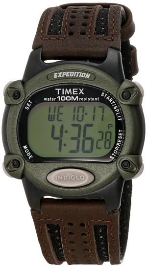 Men's T48042 Expedition Full-Size Digital CAT Brown Nylon/Leather Strap Watch Men's T48042 Expedition Full-Size Digital CAT Brown Nylon/Leather Strap Watch