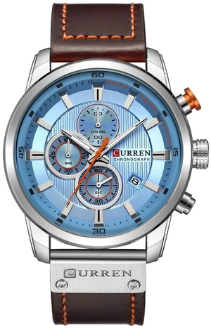 Mens Leather Strap Watches Classic Casual Dress Stainless Steel Waterproof Chronograph Date Analog Quartz Watch (Silver Blue) Mens Leather Strap Watches Classic Casual Dress Stainless Steel Waterproof Chronograph Date Analog Quartz Watch (Silver Blue)