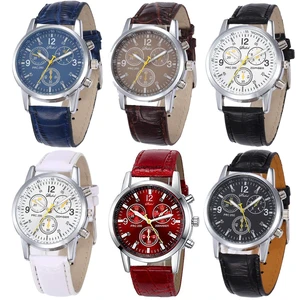 6 Pack Men's Leather Quartz Watch Geneva Casual Dress Wrist Band Watches Wholesale Lots Set Men Watches Pack (6pcs-C005) 6 Pack Men's Leather Quartz Watch Geneva Casual Dress Wrist Band Watches Wholesale Lots Set Men Watches Pack (6pcs-C005)