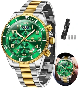 Luxury Watches for Men Stainless Steel Quartz Waterproof Dress | Green Face Mens Watch With Date,Mens Green Watch 30M Waterproof Big Fashion Relojes Para Hombres Gifts for for business,work Luxury Watches for Men Stainless Steel Quartz Waterproof Dress | Green Face Mens Watch With Date,Mens Green Watch 30M Waterproof Big Fashion Relojes Para Hombres Gifts for for business,work