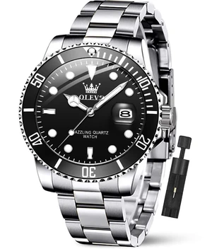 Watch Men Black Watches for Men Silver Luxury Analog Waterproof | Men's Wrist Watches Fashion Stainless Steel Dress Date Big Face Nice Metal Divers Mens Dress Watches Relojes Para Hombre Watch Men Black Watches for Men Silver Luxury Analog Waterproof | Men's Wrist Watches Fashion Stainless Steel Dress Date Big Face Nice Metal Divers Mens Dress Watches Relojes Para Hombre