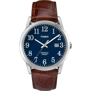 Men's Easy Reader 38mm Watch Silver-Tone Case Blue Dial with Brown Croco Leather Strap Men's Easy Reader 38mm Watch Silver-Tone Case Blue Dial with Brown Croco Leather Strap