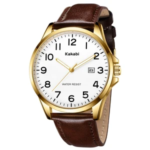 Watch for Men, Fashion Minimalist Wrist Watch Waterproof Quartz Analog Date with Leather Strap Watch for Men, Fashion Minimalist Wrist Watch Waterproof Quartz Analog Date with Leather Strap