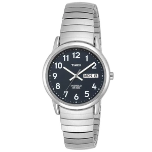 Men's Easy Reader 35mm Day-Date Watch Silver-Tone Case Blue Dial with Silver-Tone Expansion Band Men's Easy Reader 35mm Day-Date Watch Silver-Tone Case Blue Dial with Silver-Tone Expansion Band