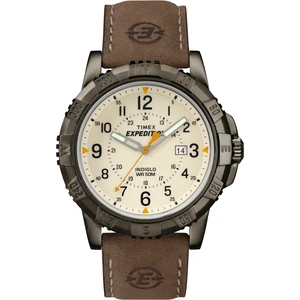 Men's T49990 Expedition Rugged Metal Brown/Natural Leather Strap Watch Men's T49990 Expedition Rugged Metal Brown/Natural Leather Strap Watch