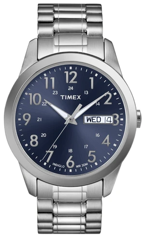 Men's South Street Sport 36mm Watch Silver-Tone Case Blue Dial with Silver-Tone Stainless Steel Expansion Band Men's South Street Sport 36mm Watch Silver-Tone Case Blue Dial with Silver-Tone Stainless Steel Expansion Band