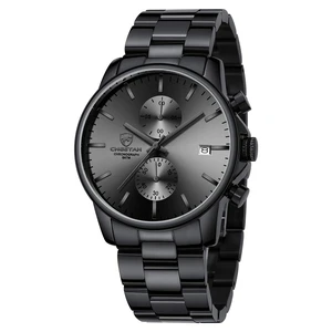 Men's Watches with Stainless Steel and Metal Casual Waterproof Chronograph Quartz Watch, Auto Date in Grey Hands Men's Watches with Stainless Steel and Metal Casual Waterproof Chronograph Quartz Watch, Auto Date in Grey Hands