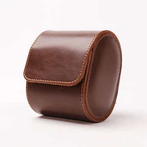 Watch Roll Travel Leather Case - Brown Single Watch Gift Box with Pillow for Men, Storage Organizer & Solid Dividers for Home Storage,Anniversary Birthday Watch Roll Travel Leather Case - Brown Single Watch Gift Box with Pillow for Men, Storage Organizer & Solid Dividers for Home Storage,Anniversary Birthday