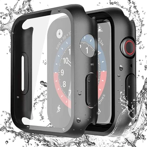 2-Pack Waterproof Case for 44mm Apple Watch SE3/SE2/SE/Series 6/5/4 | Cover with 9H Tempered Glass Screen Protector for SE 3/SE 2/SE/Series6/5/4, Anti-Scratch, Matte Black 2-Pack Waterproof Case for 44mm Apple Watch SE3/SE2/SE/Series 6/5/4 | Cover with 9H Tempered Glass Screen Protector for SE 3/SE 2/SE/Series6/5/4, Anti-Scratch, Matte Black