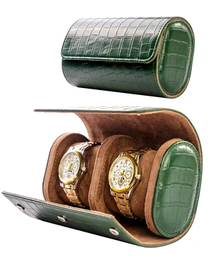 2 Watch Travel Case-Classic Leather Watch Case With Superb Texture.(Portable Watch Roll Or Organizer For Storage And Display).Festival Gift For Men, All Handcrafted By Artisans. 2 Watch Travel Case-Classic Leather Watch Case With Superb Texture.(Portable Watch Roll Or Organizer For Storage And Display).Festival Gift For Men, All Handcrafted By Artisans.